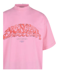 Balenciaga Balenciaga Mens Offshore Logo Print Oversized T-Shirt