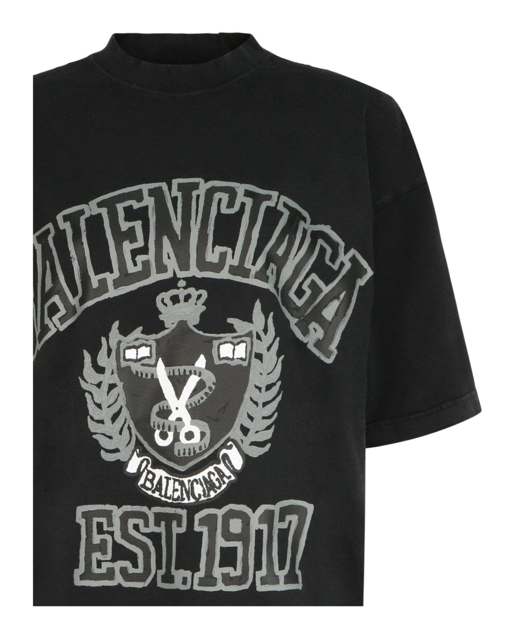 Balenciaga Womens Oversized College Logo T-Shirt – Bluefly