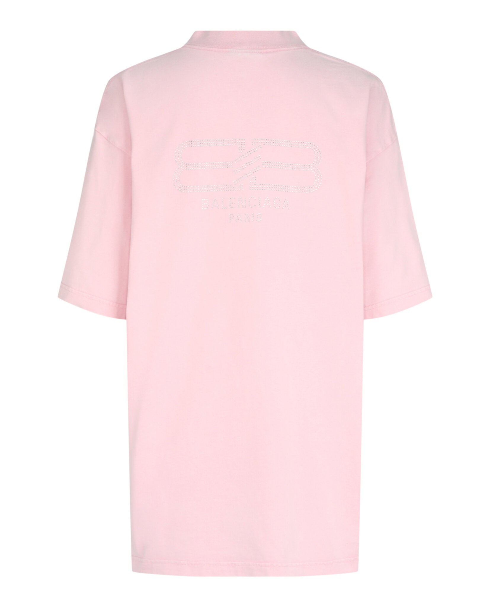 Balenciaga Womens BB Paris Rhinestone T-Shirt
