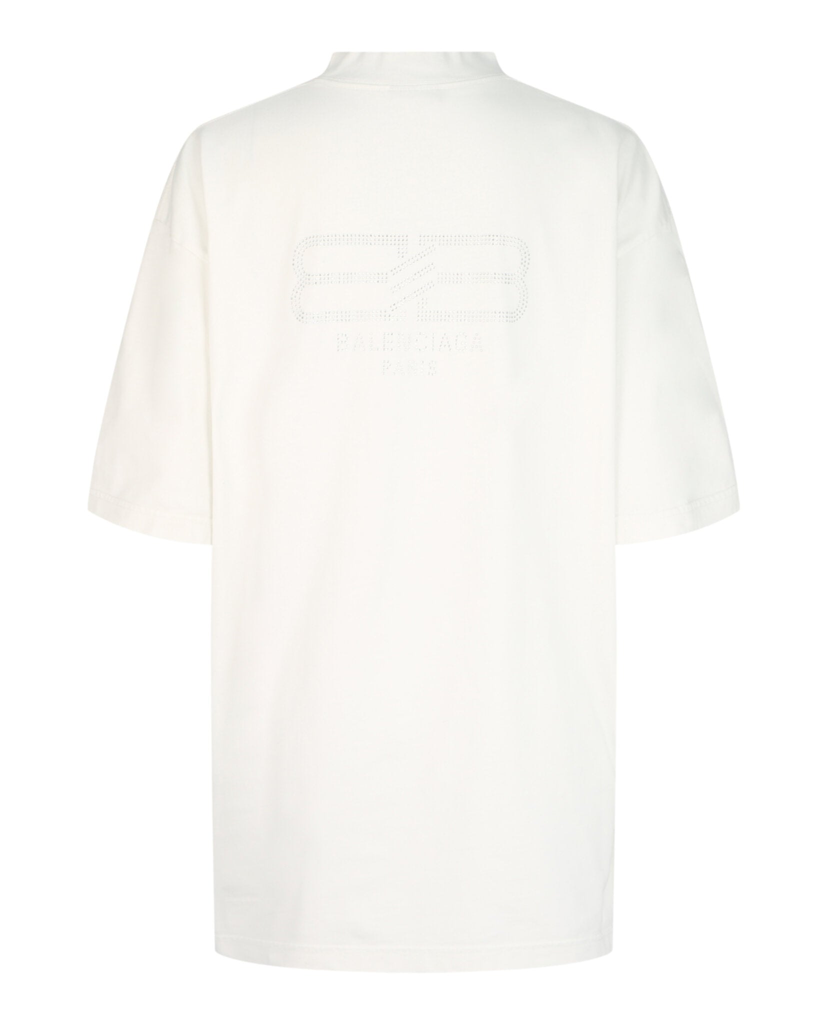 Balenciaga Womens BB Paris Rhinestone T-Shirt