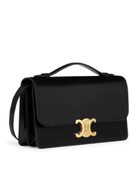 Celine Women Medium Triomphe Folio In Polished Calfskin
