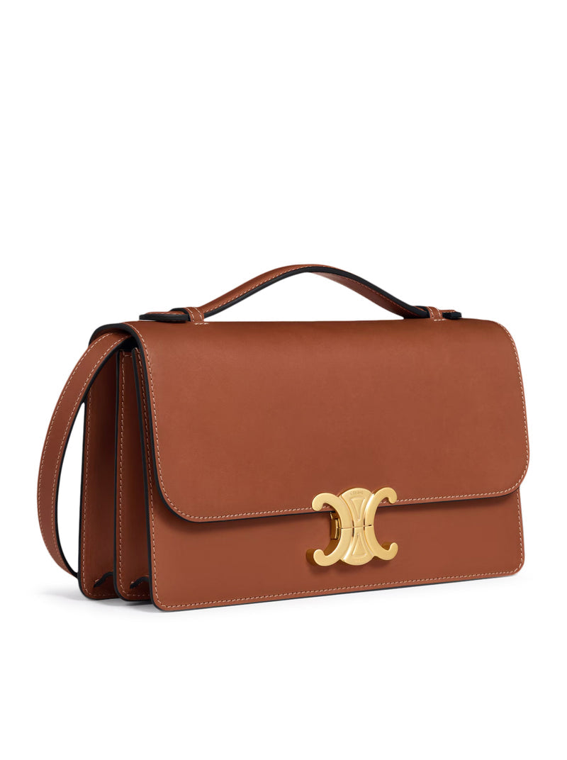 Celine Women Medium Triomphe Folio Bag In Calfskin
