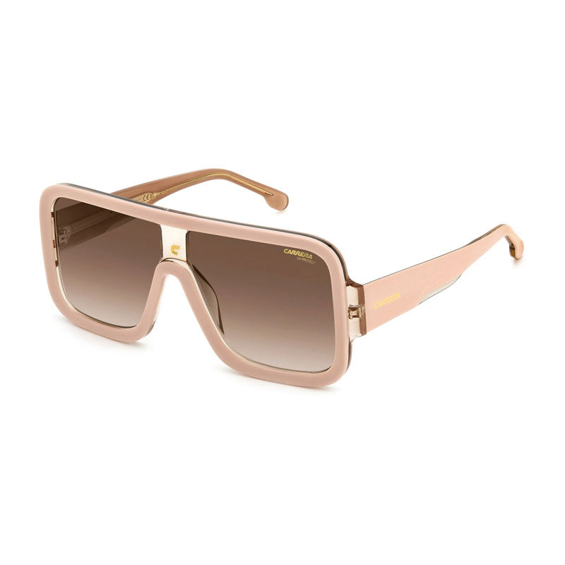 Carrera Carrera Sunglasses Shield Full Rim, Beige Frame and Brown Gradient Lens FLAGLAB14010AHA