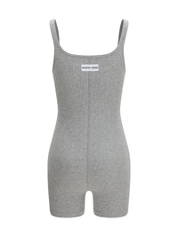MARINE SERRE Marine Serre Women Moon Logo Ribbed Jersey Short Catsuit