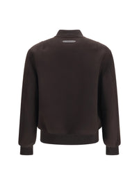 Brioni Men Wool And Cashmere Zip-Up Bomber Jacket