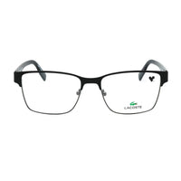 Lacoste Eyeglasses Square Full Rim, Matte Black Frame and Clear Demo Lens Lens L2286002