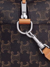 Celine Men Take Away Crossbody Bag In Triomphe Canvas And Calfskin