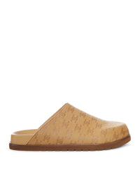 Celine Men Leather Clogs With Monogram Pattern