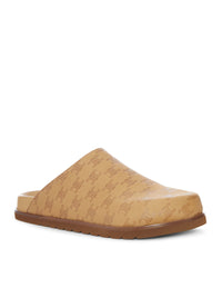 Celine Men Leather Clogs With Monogram Pattern