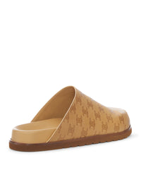 Celine Men Leather Clogs With Monogram Pattern