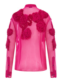 Dries Van Noten Dries Van Noten Women Organza Shirt With Floral Applications