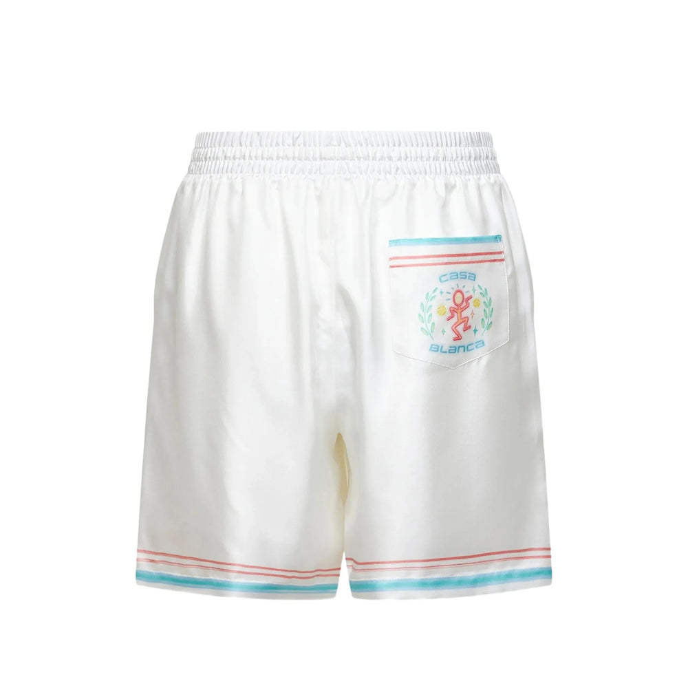 Casablanca White Shorts - Track & Running Shorts Men