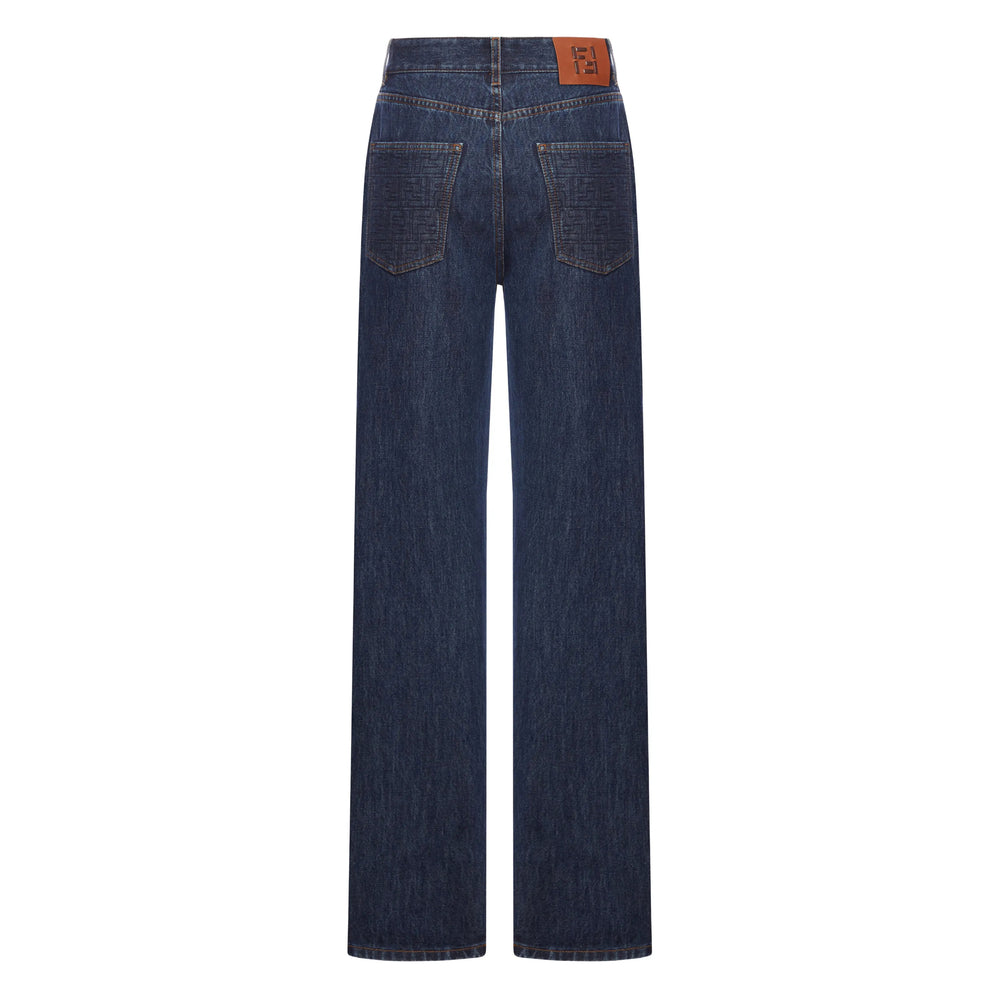 Fendi Fendi Blue Denim - Wide-Leg Jeans Women