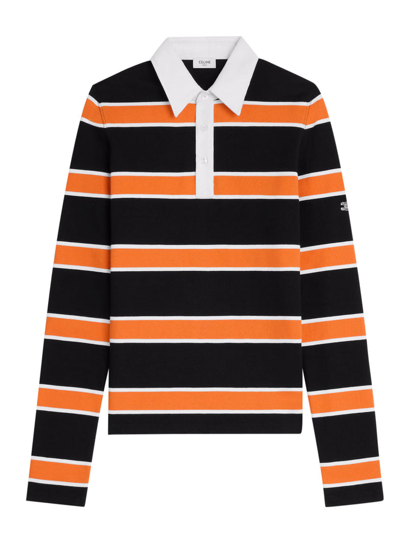Celine Celine Men Striped Cotton Jersey Polo