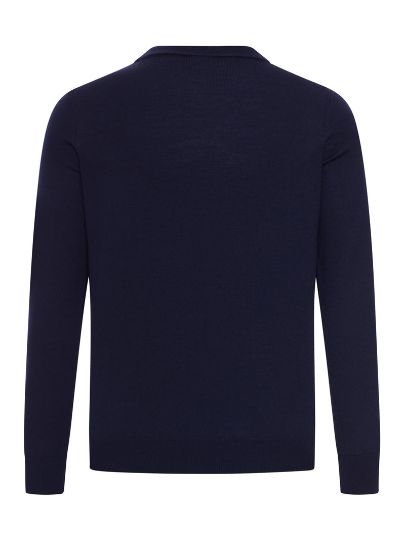 Celine Celine Men Fine Wool Sweater With Triomphe Embroidery