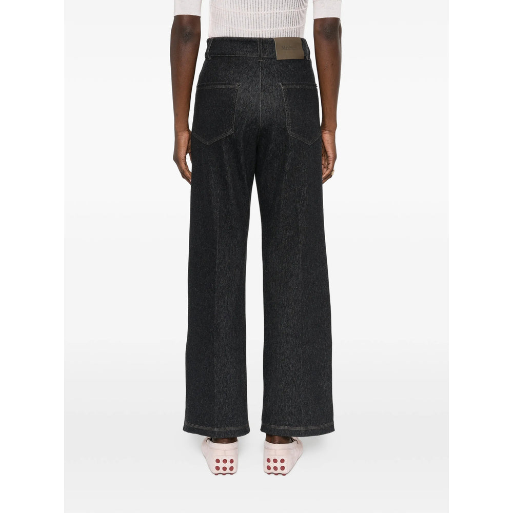 Max Mara Max Mara Blue Trousers - High-Waisted Trousers Women