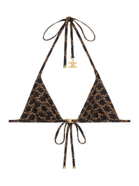 Celine Celine Women Triangle Top In Matt Jersey With Monogram