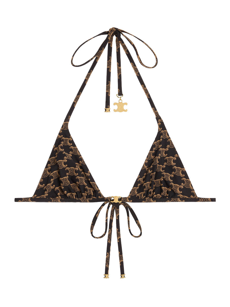 Celine Celine Women Triangle Top In Matt Jersey With Monogram