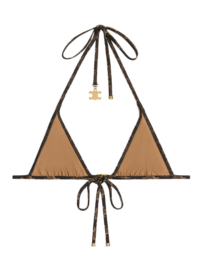 Celine Celine Women Triangle Top In Matt Jersey With Monogram