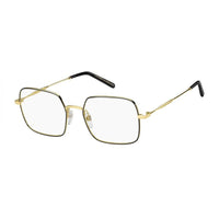 Marc Jacobs Eyeglasses Rectangle Full Rim, Gold/Black Frame and Clear Demo Lenses Lens MARC5070RHL00