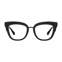 Jimmy Choo Eyeglasses Cat Eye Full Rim, Black Frame and Clear Demo Lenses Lens JC237080700