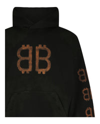 Balenciaga Balenciaga Mens Crypto Medium Fit Hoodie