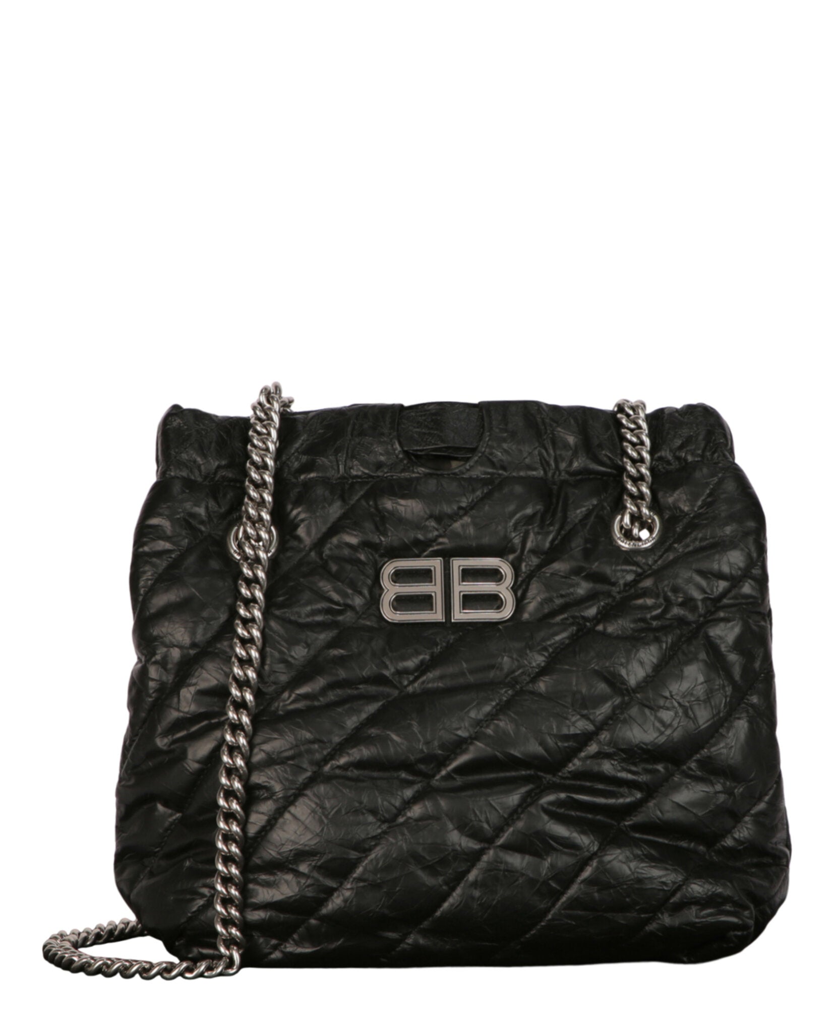 Balenciaga Womens Small Quilted Crush Tote Bag