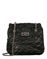 Balenciaga Womens Small Quilted Crush Tote Bag