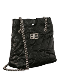 Balenciaga Womens Small Quilted Crush Tote Bag