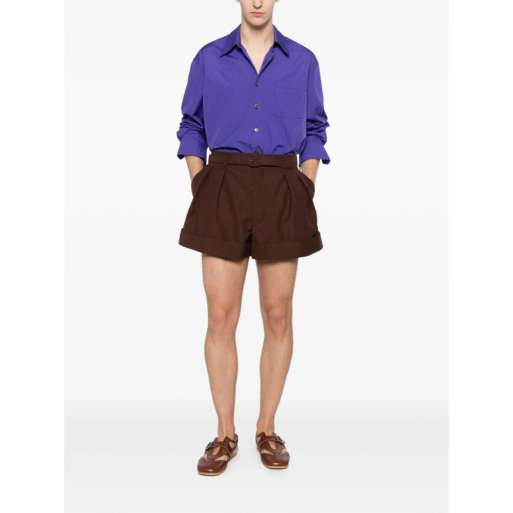 Saint Laurent Brown Shorts - Tailored Shorts Men