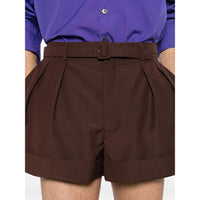 Saint Laurent Brown Shorts - Tailored Shorts Men
