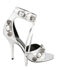 Balenciaga Womens Cagole Studded Sandal Heels