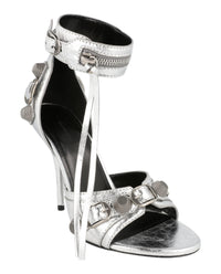 Balenciaga Womens Cagole Studded Sandal Heels