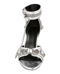 Balenciaga Womens Cagole Studded Sandal Heels