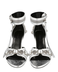 Balenciaga Womens Cagole Studded Sandal Heels