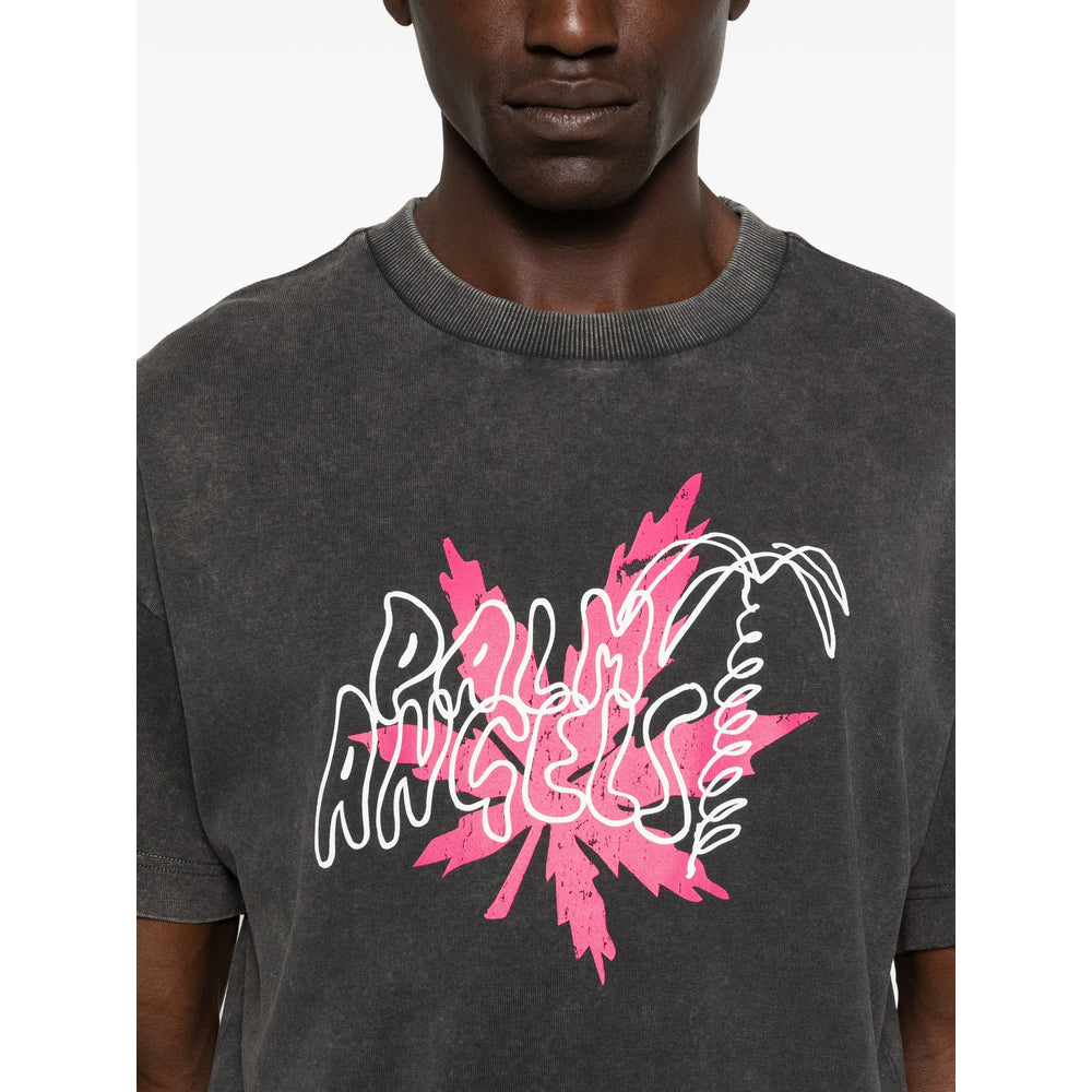 Palm Angels Grey T-Shirts & Vests - T-Shirts Men