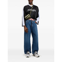 Palm Angels Palm Angels Blue Denim - Wide-Leg Jeans Men