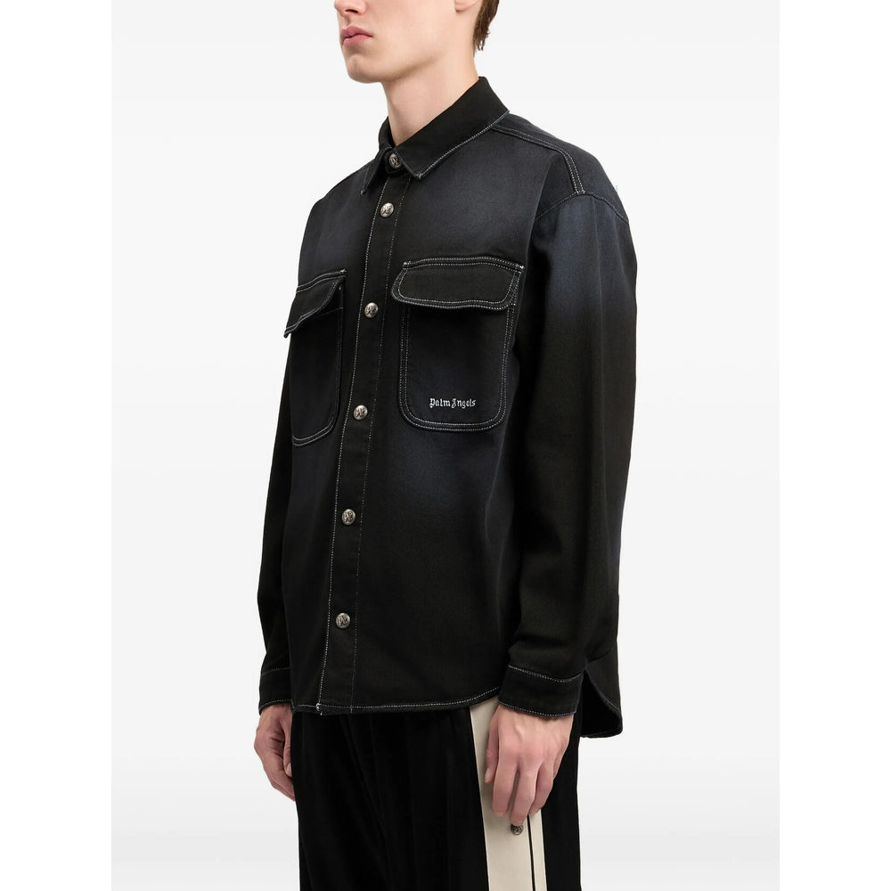 Palm Angels Black Shirts Men