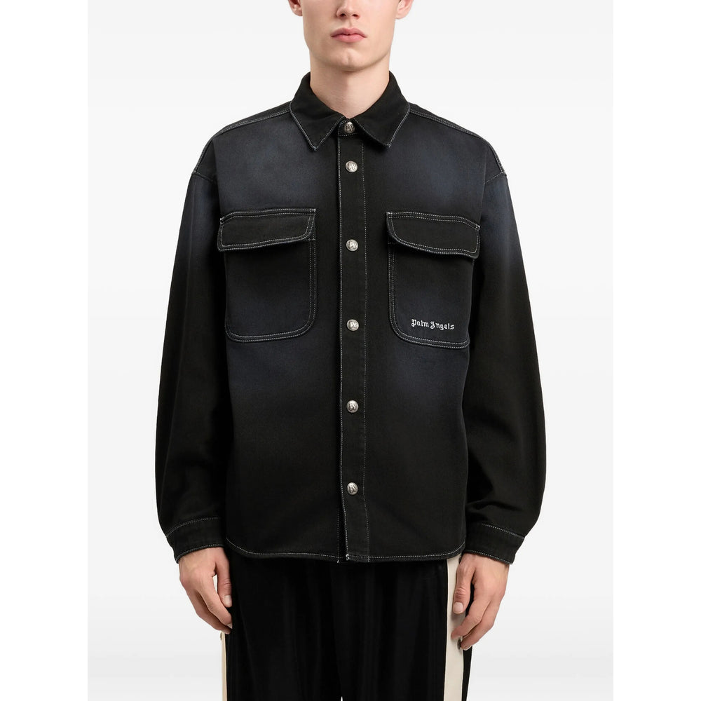 Palm Angels Black Shirts Men