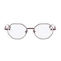 Valentino Eyeglasses Geometric Full Rim, Bordeaux Frame and Clear Demo Lens Lens VLX-122B