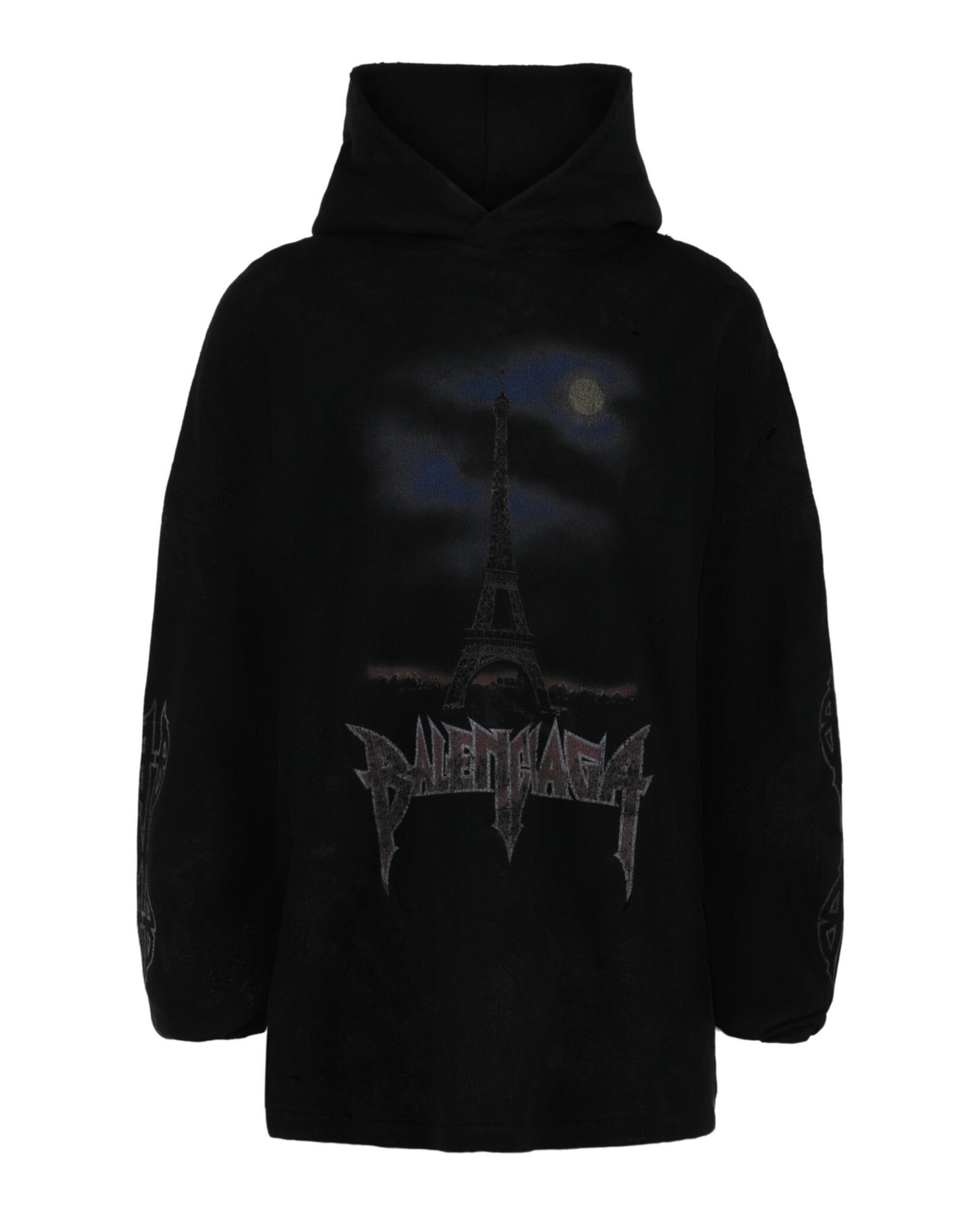 Balenciaga Balenciaga Mens Paris Moon Fleece Hoodie