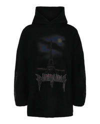 Balenciaga Balenciaga Mens Paris Moon Fleece Hoodie