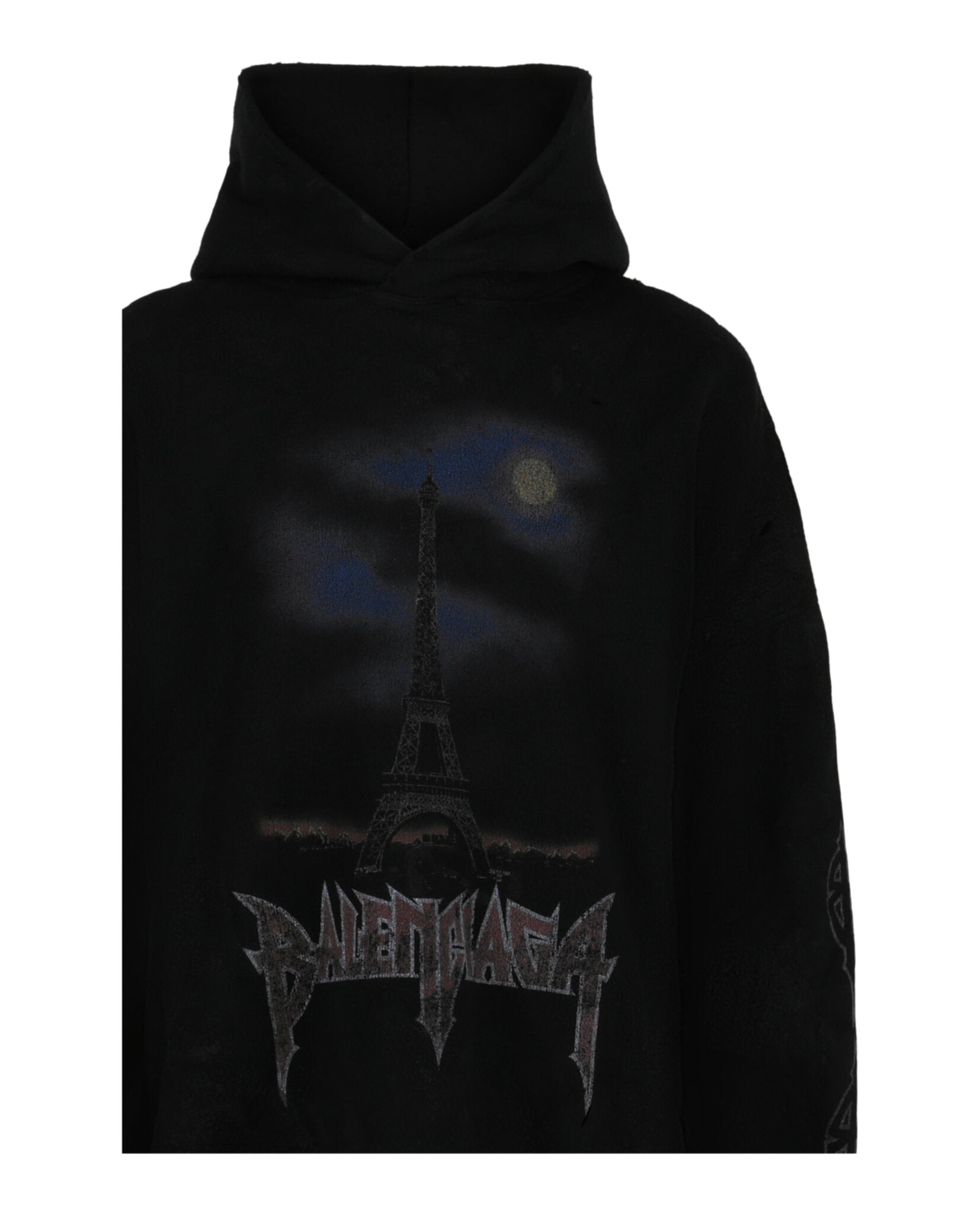 Balenciaga Balenciaga Mens Paris Moon Fleece Hoodie