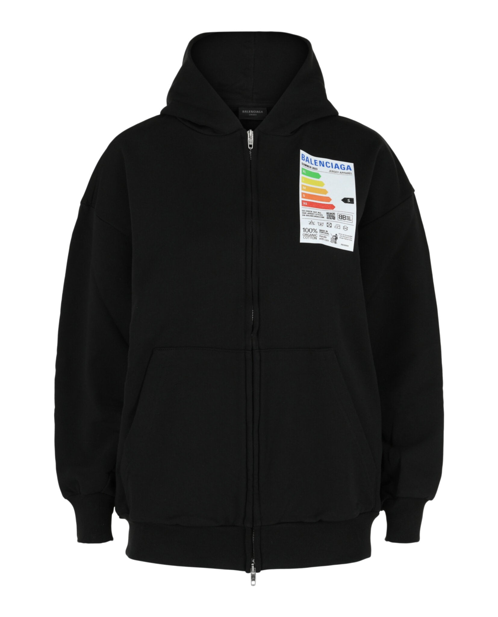 Balenciaga Balenciaga Womens 2023 Energy Label Zip-Up Hoodie
