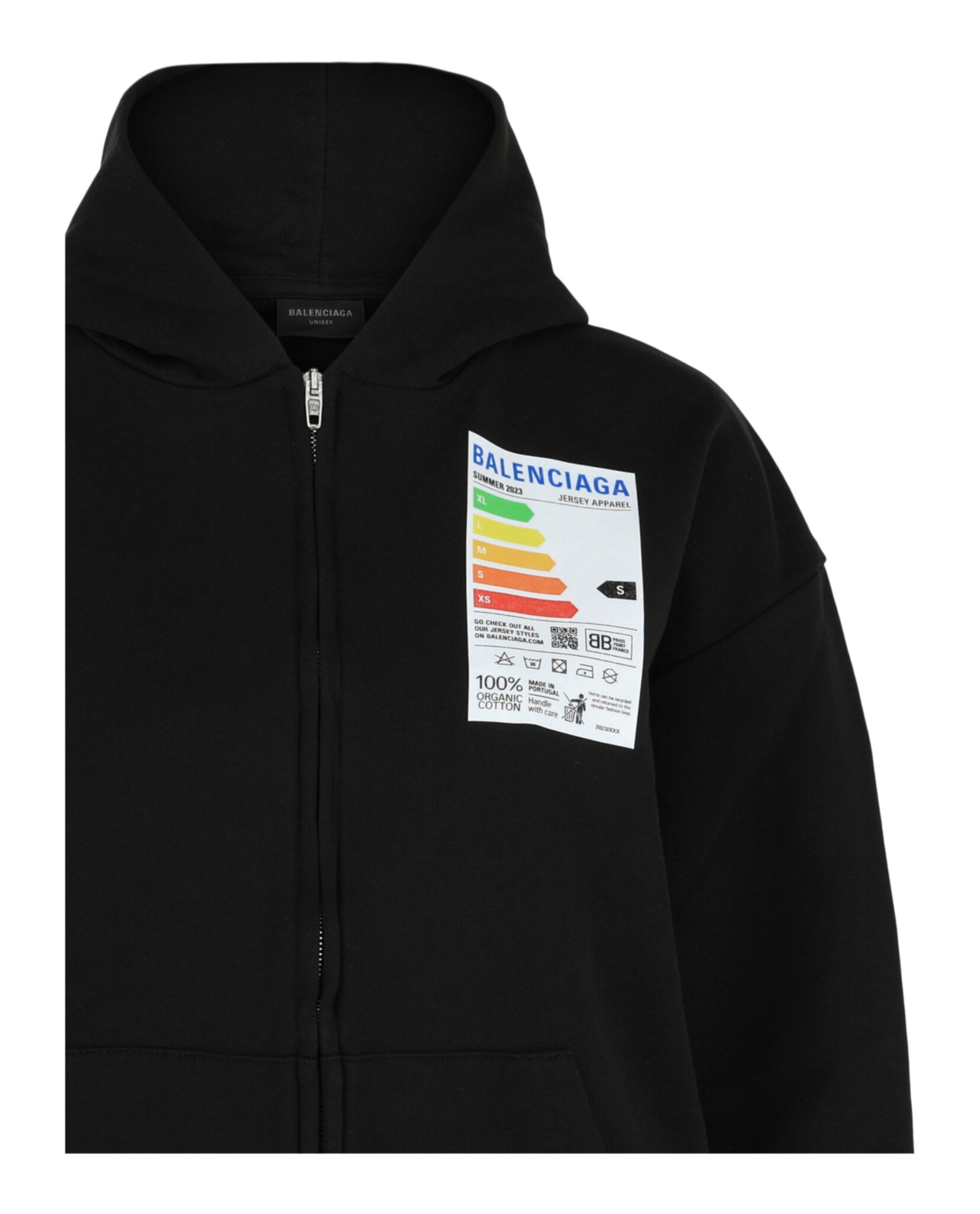 Balenciaga Balenciaga Womens 2023 Energy Label Zip-Up Hoodie