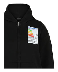 Balenciaga Balenciaga Womens 2023 Energy Label Zip-Up Hoodie