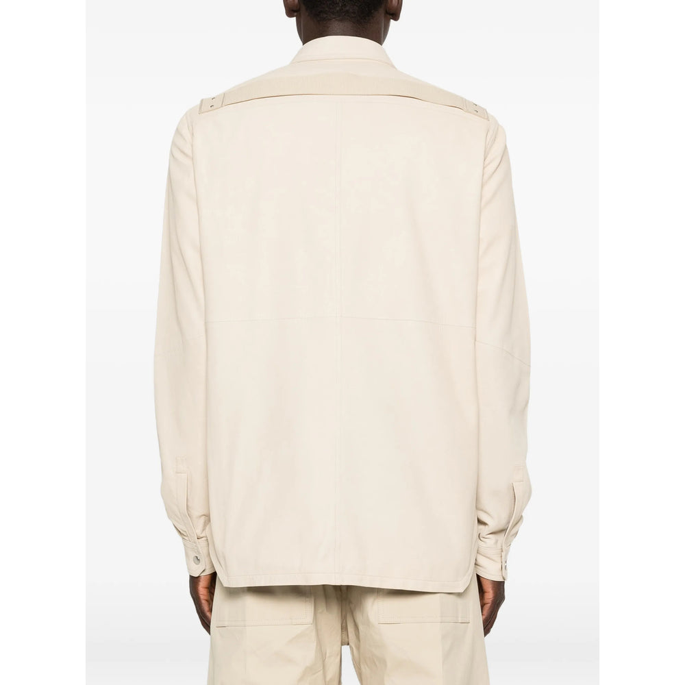 Rick Owens Neutrals Jackets - Shirt Jackets Men