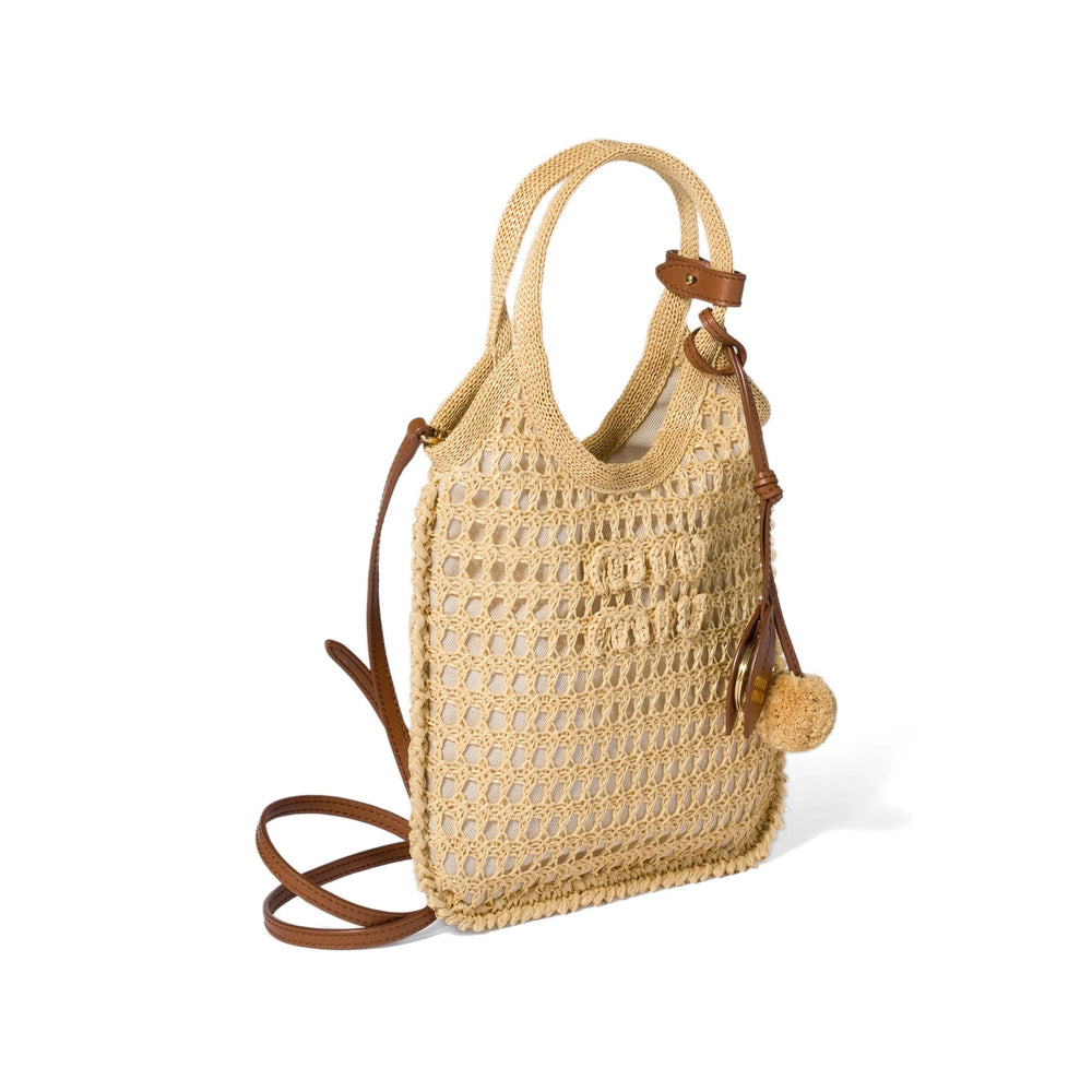 Miu Miu Women Biege Crochet Ivy Handbag