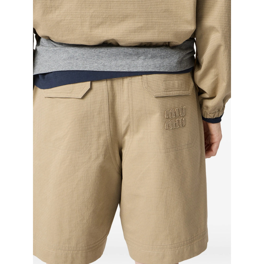 Miu Miu Neutrals Shorts - Tailored Shorts Women