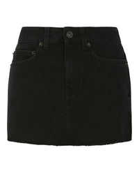 Balenciaga Balenciaga Womens Raw-Cut Denim Mini Skirt